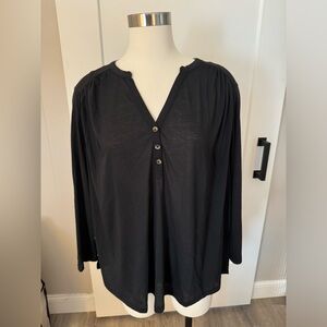 Black H&M Henley Top